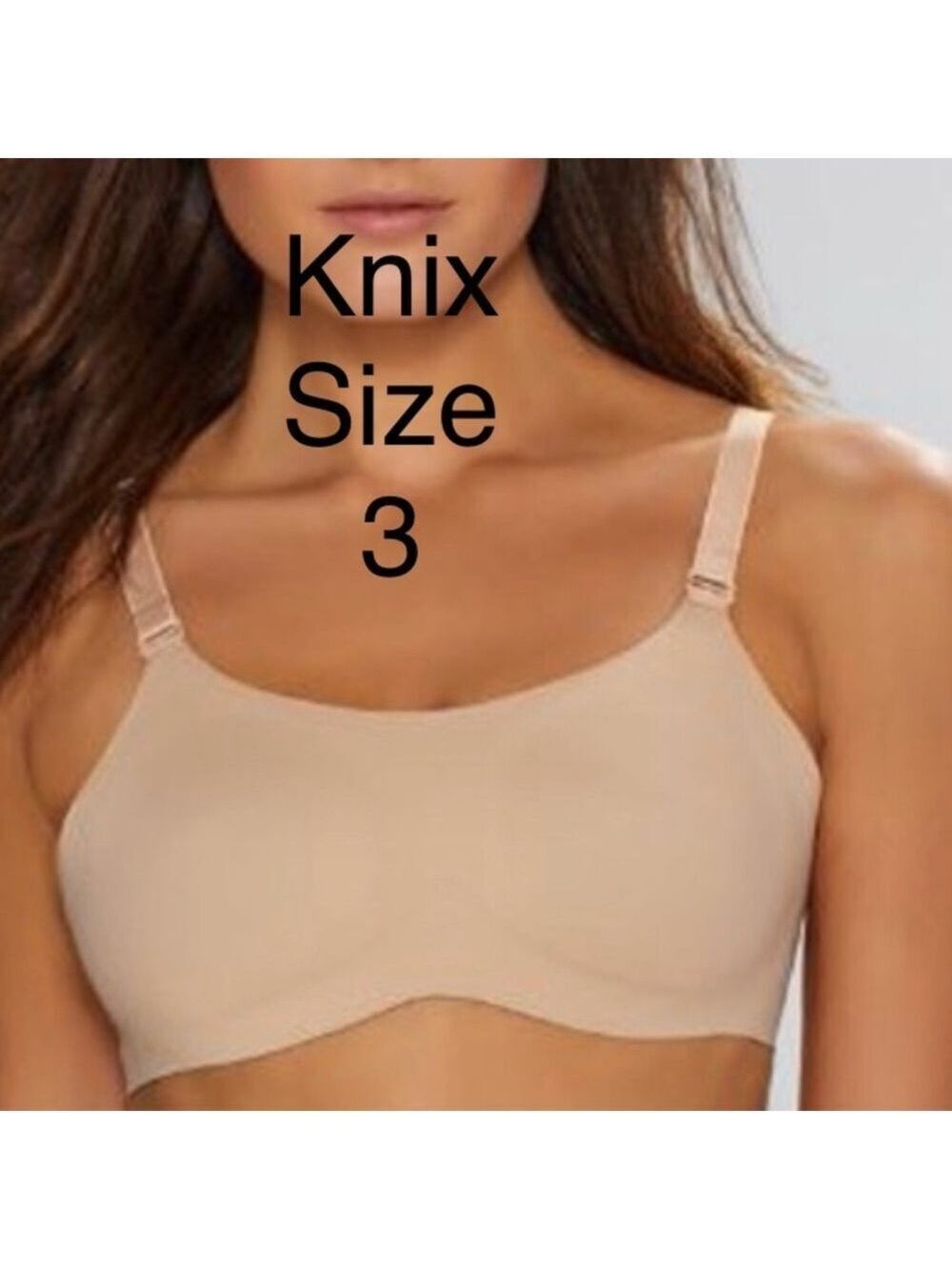 Knix Padded Evolution Wireless & padded Reversible Bra nude & grey Knix size 3